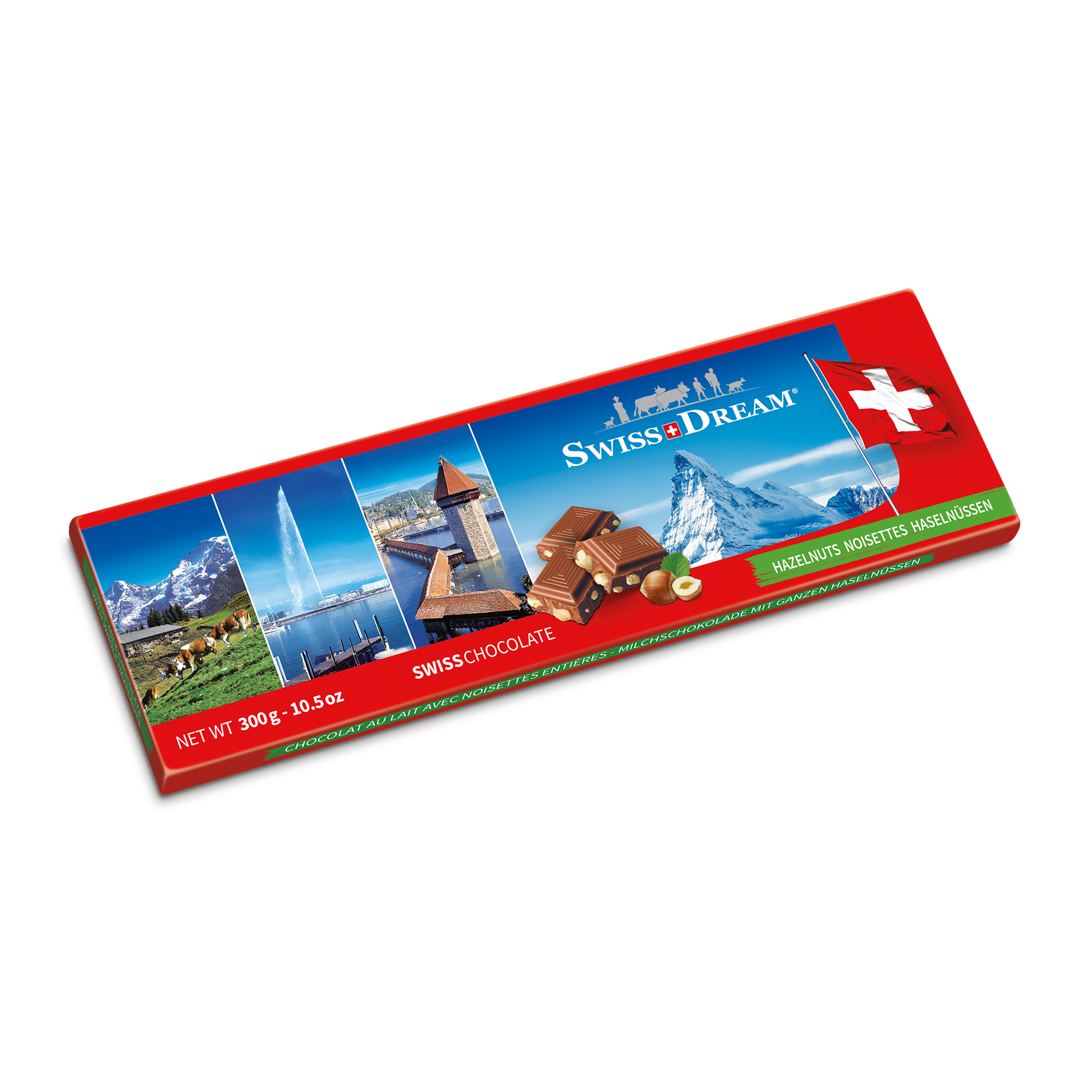 Milk and hazelnut chocolate bar - Swissdream