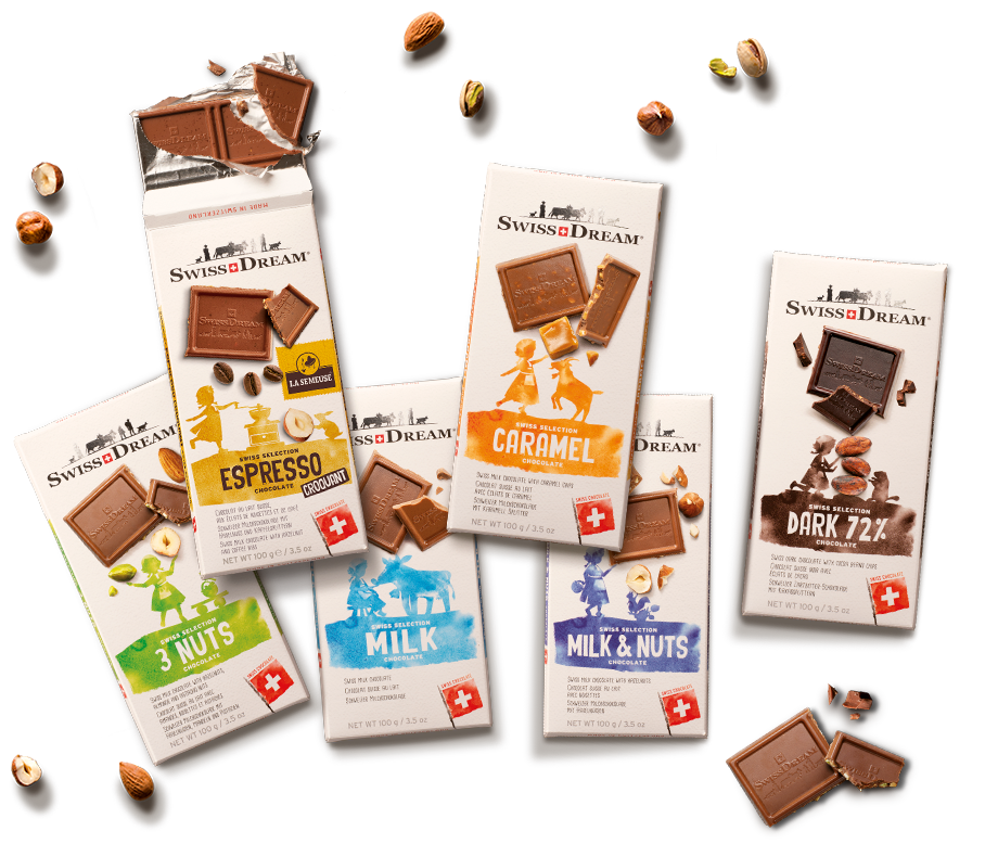 Gamme de chocolats suisses Swiss Selection de Swissdream
